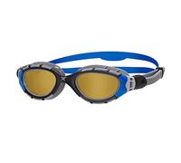 Zoggs Predator Flex Polarized Ultra Small, Occhialini da Nuoto Unisex-Adulto, Nero/Blu/Rame Polarizzato, Smaller Profile Fit