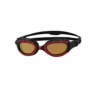 Occhialini Zoggs Predator Flex Polarized Ultra Small Fit nero rosso con lenti polarizzate marrone