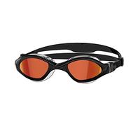 Occhialini nuoto Zoggs Tiger LSR+ nero con lenti a specchio arancio
