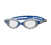 Occhialini Zoggs Predator Flex Regular Fit grigio blu con lenti trasparenti bianco
