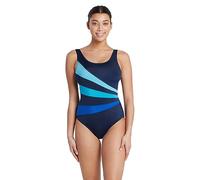 Zoggs Women's Sandon Scoopback One Piece Swimsuit, Navy, 46-inch/Size 22