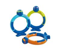 Zoggs Giocattolo Affondante in Acqua, Zoggy Dive Rings Unisex Bambino, Arancione/Lime/Blu, 3 Anni +