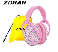 ZOHAN Cute Kids Protezione per le orecchie Cuffie antirumore insonorizzate Difensori uditivi regolabili per lo studio del sonno Autismo Ragazza del bambino Regalo NNR25dB