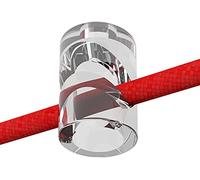 ZOHAR 10 pezzi di morsetti da parete e da soffitto - V - per cavo tessile, fissaggio a soffitto, altalena scimmia, supporto per cavo per lampada fai da te con viti e tasselli trasparenti