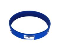 ZOHIKO Supporto con braccialetto Israele, braccialetto di sostegno Israele, braccialetto della bandiera di Israele, braccialetto del silicone della bandiera di Israele, braccialetto della bandiera di