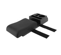 Zohisin Car Center Console Armrest Pillow with USB Interface Width Storage Box Cup Holder Premium Microfiber Leather Cushion for SUV and Most Vehicles Comfortable Driving Experience (Black Line)