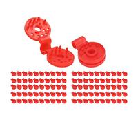 Zohisin Clip in plastica per Tessuto ombreggiante, Impugnatura a Prova di da 100 Pezzi, per Serra, Giardino Esterno, Campeggio, telone in Tela Cerata (Rossa)