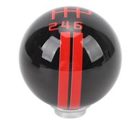 Zohisin Gear Knob for 1967 to 2018 Comfortable Grip with 3 Adapters 6 Speed Shelby GT500 Round for Gear Shifting in Manual Vehicles (Black Red)