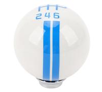 Zohisin Gear Knob for 1967 to 2018 Comfortable Grip with 3 Adapters 6 Speed Shelby GT500 Round for Gear Shifting in Manual Vehicles (White Blue)