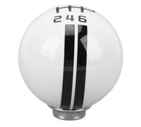 Zohisin Gear Knob for 1967 to 2018 Comfortable Grip with 3 Adapters 6 Speed Shelby GT500 Round for Gear Shifting in Manual Vehicles (White Black)