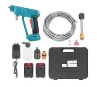 Zohisin Idropulitrice Senza Fili Idropulitrice Portatile Idropulitrice Portatile ad Alta Pressione Motore da 200 W 6 ugelli 2 batterie Ricaricabili per Auto Giardino Casa