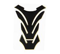 Zohisin Motorcycle Gas Tank Sticker Pad Protector Decoration Soft PVC Tank Traction Pad with Ultra Sticky Adhesive for BlackSilver Color Long Lasting Scratch Resistant Cool Design (Black gold edge)