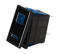 Zohisin Single Pole Throw On Off Switch 5Pin Double Light Black Shell for 12-24V Cars Motorcycles Yachts Boats (Blu)