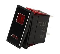 Zohisin Single Pole Throw On Off Switch 5Pin Double Light Black Shell for 12-24V Cars Motorcycles Yachts Boats (Rossa)