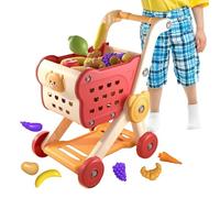 Zohuwerui Carrello della Spesa Finto per Piccoli - Set per Gioco Simbolico con Carrello della Spesa e Alimentari da Negozio | Set Creativo Per Bambini Piccoli | Per Bambini , Ragazzi, Ragazze
