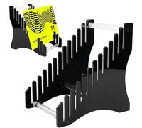 Zohuwerui Porta record, organizer a 12 scomparti, da scrivania, per libri, album di libri, LP per soggiorno, camera da, ufficio, studio, negozio, biblioteca, mostra