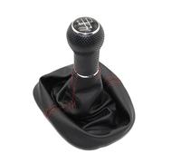 Zoinary Pomello del cambio dell'auto Per VW Per Polo 6N1 6N2 1994 1995 1996 1997 1998 1999 2000 Auto 5 Per La Velocità Leva Del Cambio 12mm Per Foro Pomello Stivale In Pelle Per Il Rosso Per Linea