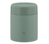 ZOJIRUSHI SW-KA40-GM Mahobin - Barattolo termico per zuppa in acciaio inox, senza cuciture, 400 ml, verde opaco, coperchio e guarnizione integrati, facile da pulire, solo 3 pezzi