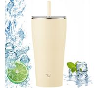 ZOJIRUSHI SX-HA72H-CM Tazza termica beige da 720 ml con cannuccia per auto
