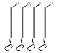 ZOKJSW 4 PCS Portachiavi A Spirale Elastico Cordino Portachiavi Cordini da Pesca Elastico Molla Portachiavi con Moschettone A D per Chiavi Torcia Pinza Attrezzo per Pesce Barche E Campeggio