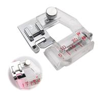 ZOKJSW Piedino Bordatore Portatile Piedino per Rilegatura in Sbieco Piedino Bordatore Regolabile da 5 mm a 20 mm per la Maggior Parte delle Macchine da Cucire con Piedini a Scatto Piedino per Sbieco