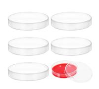 ZOKJSW Sterilized Transparent Plastic Petri Dish with Lid, Single-Use Petri Plate (70mm) for Yeast Bacterial Culture Laboratory (6 PCS)