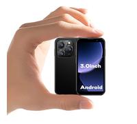 ZOKOE 3G - Piccoli Cellulari, Bambini - Smartphone Android 9.0 3.0 pollici - Schermo 2 GB RAM 16 GB ROM, 5,0 Megapixel, 900 mAh - Batteria di riconoscimento facciale, cellulare portatile (XS18-nero)