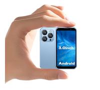 ZOKOE 3G - Piccoli Cellulari, Bambini - Smartphone Android 9.0 3.0 pollici - Schermo 2 GB RAM 16 GB ROM, 5,0 Megapixel, 900 mAh - Batteria di riconoscimento facciale, cellulare portatile (XS18-blu)