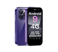 ZOKOE Mini cellulare smartphone per bambini schermo da 3 pollici 2000 mAh 3 GB RAM 64 GB ROM 2.0 + 5.0 MP viso sblocco 4 G nessun contratto telefono (viola)