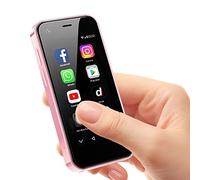 ZOKOE Mini Ultra Compact Smart 3G Phone senza contratto, Android 9.0 Dual SIM Dual Standby Quad Core 2GB RAM 16GB ROM 5.0MP, Telefono di riserva per bambini (rosa)
