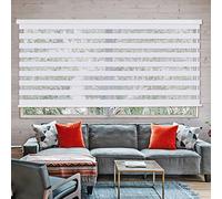 ZOKSUN Tenda a rullo Zebra senza fili per finestre, 86,4 cm di larghezza x 182,9 cm di altezza, per soggiorno, tende a rullo zebrate per finestre, trasparenti o per controllo della luce della privacy,