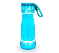 Zoku - Bottiglia d'acqua riutilizzabile da 0,3 l con interno in vetro. Turchese