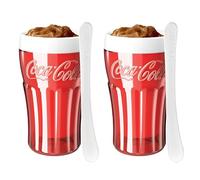 ZOKU Coca-Cola Float & Slushy Maker, tazza retrò per preparare e servire con il nucleo del congelatore, crea frullati monodose, granite e frappè in pochi minuti, senza BPA, set da 2