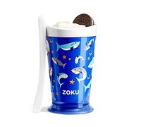 ZOKU Original Slush and Shake Maker, tazza per granite di granite fatte in casa, monodose, frullati di frutta e frappè in pochi minuti, senza BPA, squalo