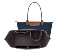 ZOLGINAH Feltro Organizer da Borsa Donna per Borsa Longchamp, Multiuso Di Peso Leggero Organizzatore Borsa Cosmetico Borsa di Deposito (Grigio scuro M)