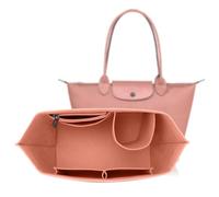 ZOLGINAH Feltro Organizer da Borsa Donna per Borsa Longchamp, Multiuso Di Peso Leggero Organizzatore Borsa Cosmetico Borsa di Deposito (Rosa M)