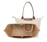 ZOLGINAH Feltro Organizer da Borsa Donna per Borsa Longchamp, Multiuso Di Peso Leggero Organizzatore Borsa Cosmetico Borsa di Deposito (Beige M)