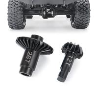 Zolikar RC Metallo Anello Differenziale e Pignone Ingranaggi Asse Anteriore o Posteriore Metallo Ingranaggi 26T+12T per TRX4M Aggiornamenti 1/18 Scala RC Crawler Accessori Auto