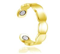 Zolkamery Anelli magnetici, anello Fidget in argento con potenti magneti, anelli magnetici a tinta unita/cuore/foglia per donne, anello per pollice regolabile per ragazze, anello Evercalm neutro