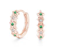Zolkamery Orecchini a cerchio in argento 925 per donne e ragazze, 16 mm, a forma di stella, in argento Sterling 925, con zirconi AAAAA, regalo per compleanno, San Valentino, Natale, Argento sterling
