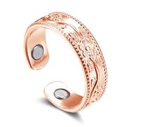 Zolkamery Vital, anello magnetico da donna, 2026, anello magnetico in argento, con magneti, semplice, fiore, cuore, onde, regolabile, per un sonno migliore, anello magnetico per la perdita di peso