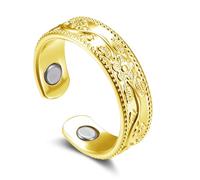 Zolkamery Vital, anello magnetico da donna, 2026, anello magnetico in argento, con magneti, semplice, fiore, cuore, onde, regolabile, per un sonno migliore, anello magnetico per la perdita di peso