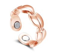 Zolkamery Vital, anello magnetico da donna, 2026, anello magnetico in argento, con magneti, semplice, fiore, cuore, onde, regolabile, per un sonno migliore, anello magnetico per la perdita di peso