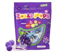 Zollipops Clean Teeth Pops, Anti Cavity Lollipops, Grape, 15 Count by Zollipops