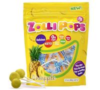 Zollipops Clean Teeth Pops, Anti Cavity Lollipops, Pineapple, 15 Count by Zollipops