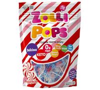 Zollipops Clean Teeth Pops Candy senza zucchero con xilitolo, lecca lecca senza coloranti - Delizie per bambini a base di cheto e diabetici, approvati dai dentisti (menta piperita, 147,4 g)