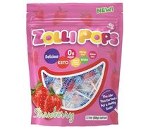Zollipops - Confezione di fragole pasquali - Lecca lecca per denti puliti | Caramelle anti-cavità e senza zucchero con xilitolo per denti sani e puliti - Ideale per bambini, diabetici e dieta cheto