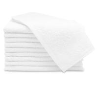 ZOLLNER 10 asciugamani per ospiti - piccole lavette morbide in 30x50 cm - lavabili a 60°C - cotone - bianco - qualità alberghiera - certificat - Oeko Tex®