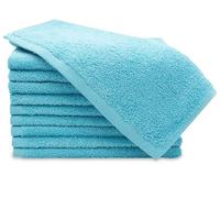 ZOLLNER 10 asciugamani per ospiti - piccole lavette morbide in 30x50 cm - lavabili a 60°C - cotone - blu - qualità alberghiera - certificat - Oeko Tex®