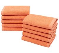 ZOLLNER 10 lavette - morbide e assorbenti asciugamani da mano e viso - lavabili a 95°C - cotone - 30x30 cm - arancione